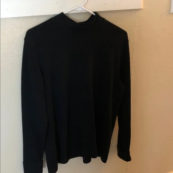 Lands' End Black Mock Turtleneck - Picture 1 of 3